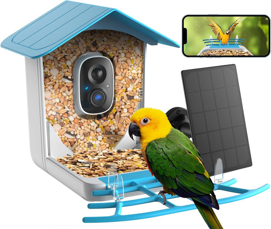 TMEZON Solar Bird Feeder Cam: 1080P Wireless Security