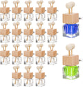 20 Pack Car Air Freshener Diffuser Bottles - Bulk Clear Glass Set