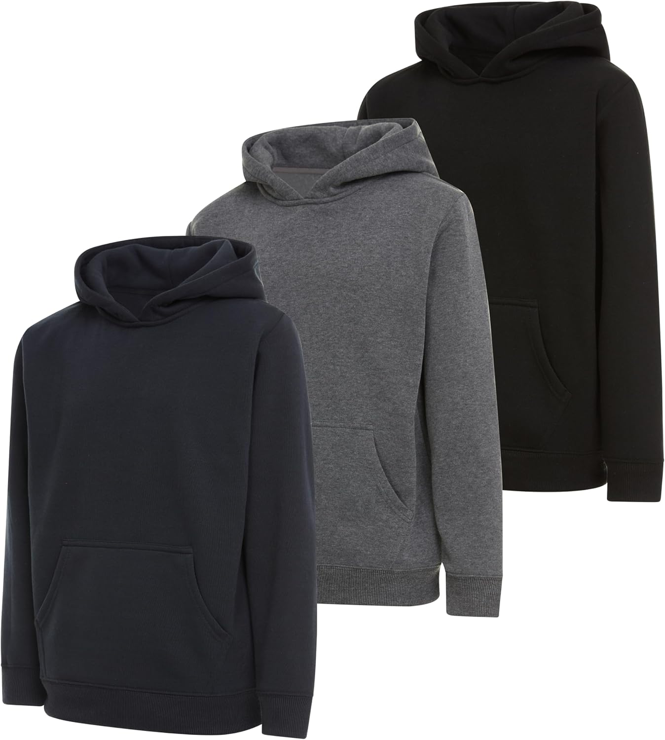 PURE CHAMP Boys Hoodies 3 Pack Fleece Pullover & Zip-Up Sweatshirts