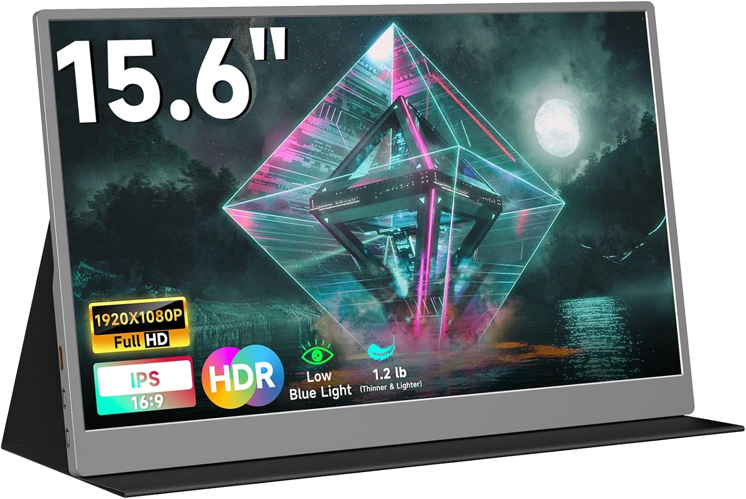 15.6 Inch Portable Monitor with FHD 1080P Display for Travel