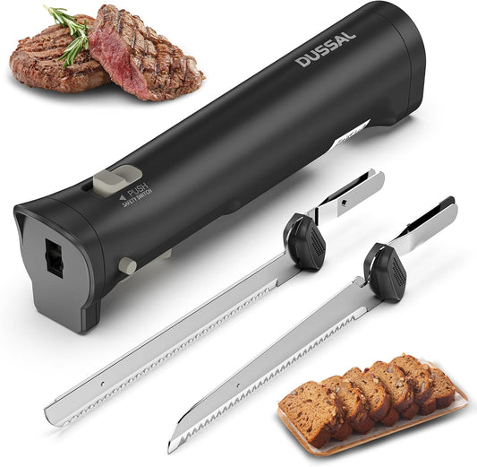 DUSSAL Cordless Electric Knife for Effortless Cutting Tasks