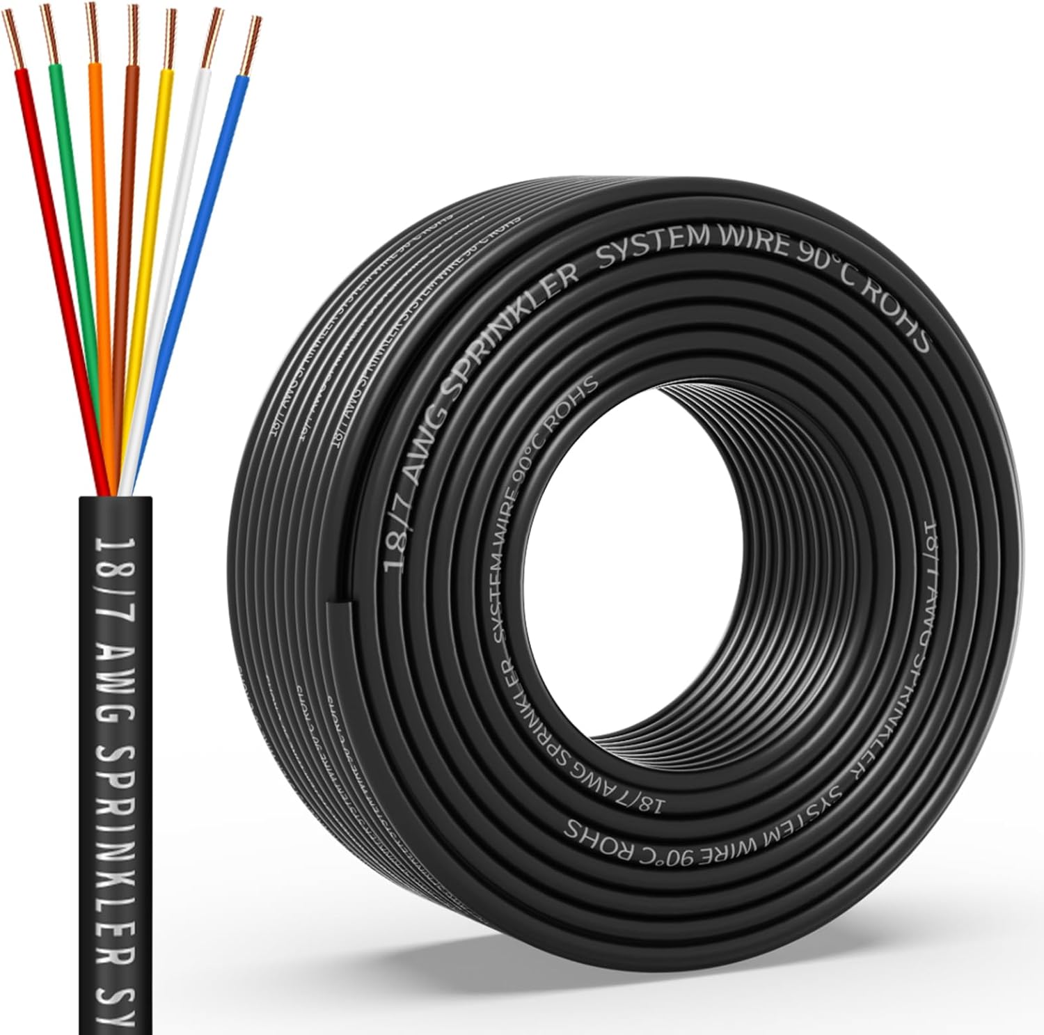 18/7 Solid Sprinkler System Wire 50ft for Reliable Irrigation