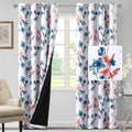 H.VERSAILTEX 100% Blackout Curtains 96 in Panels Set - Floral Thermal