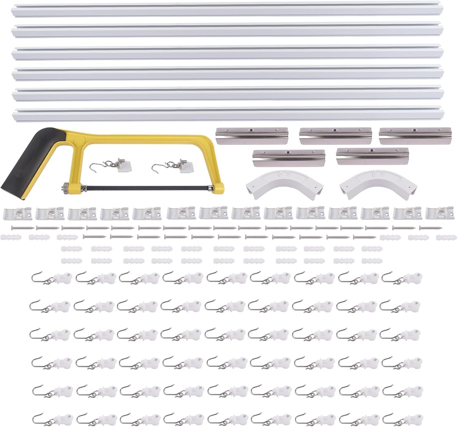 Versatile Room Divider Track Set for Seamless Curtain Hanging
