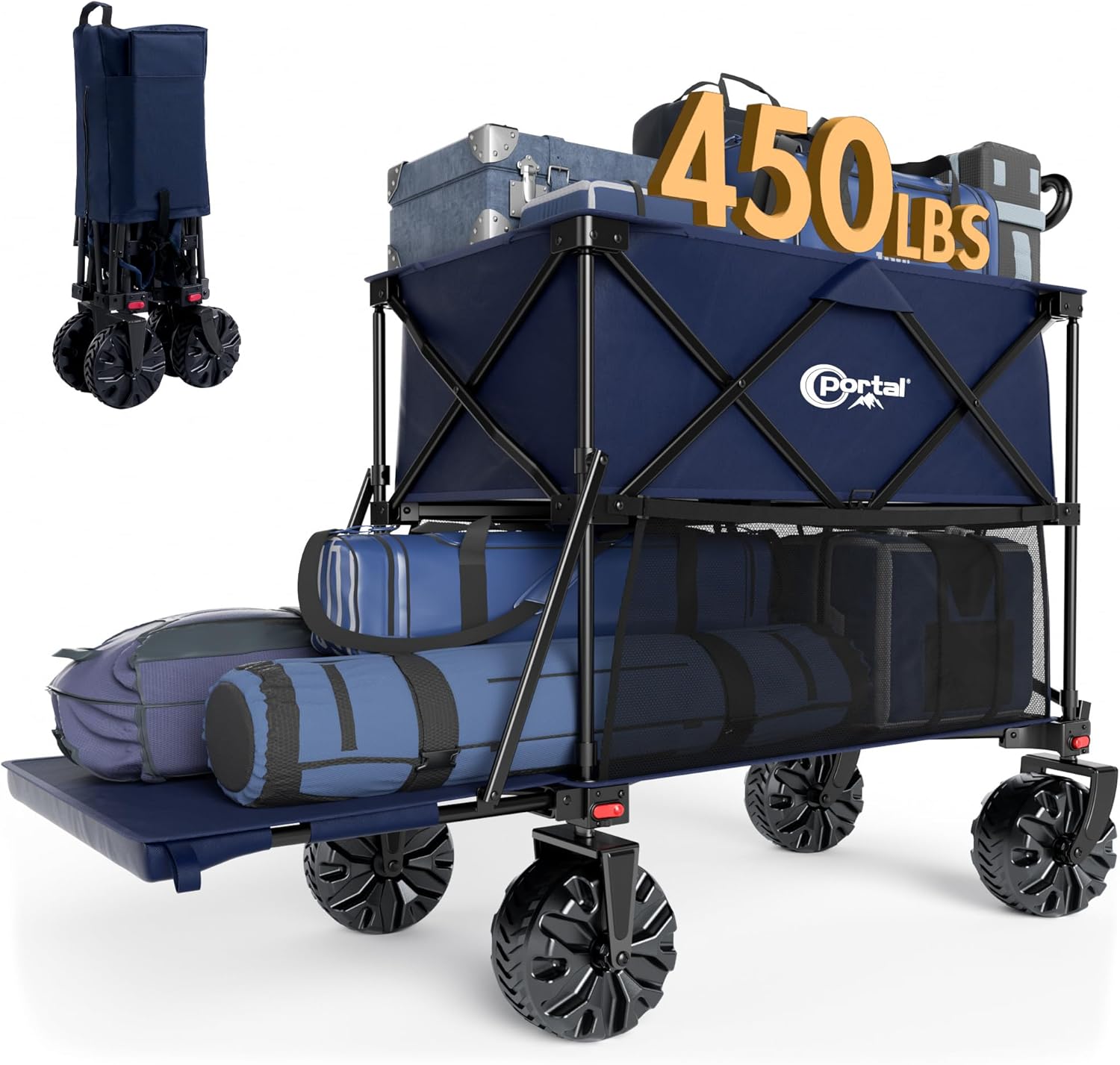 PORTAL Double Decker Folding Wagon - 450LB Capacity