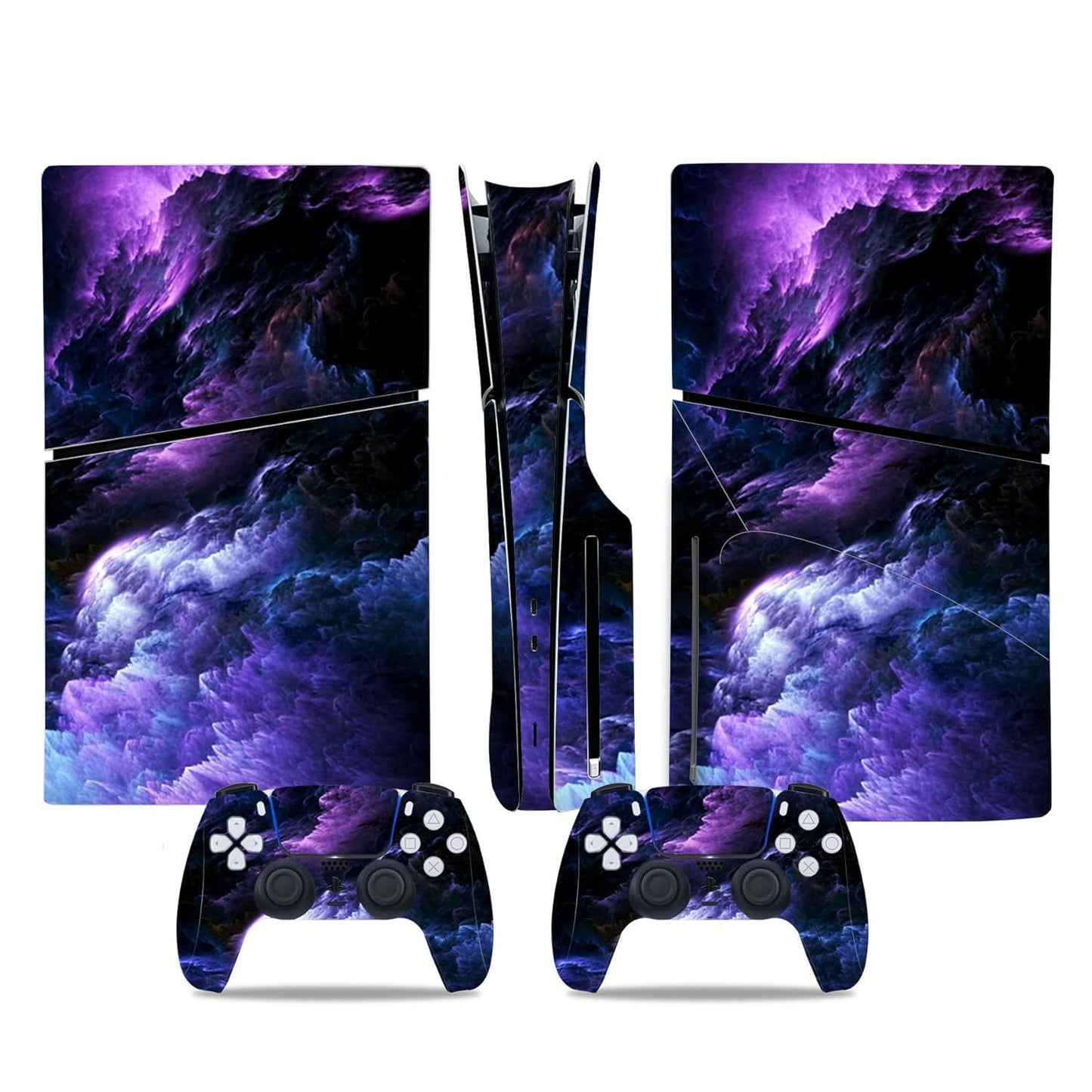 PS5 Slim Purple Nebula Decal Set by UUShop