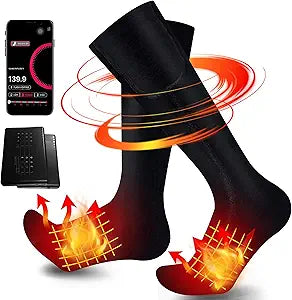 Heated Socks for Men Women - Rechargeable Thermal Foot Warmers