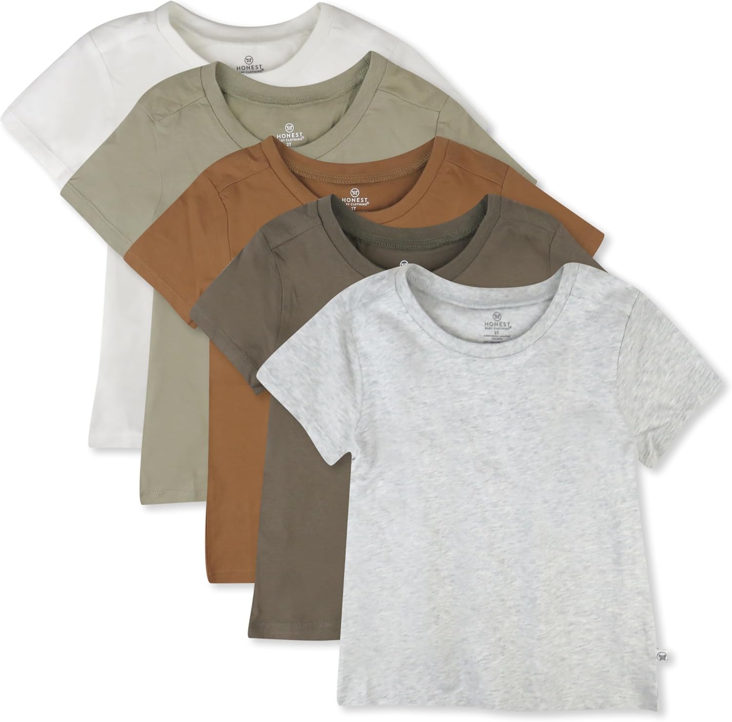 Unisex Baby 5-Pack Short Sleeve T-Shirts in Organic Cotton