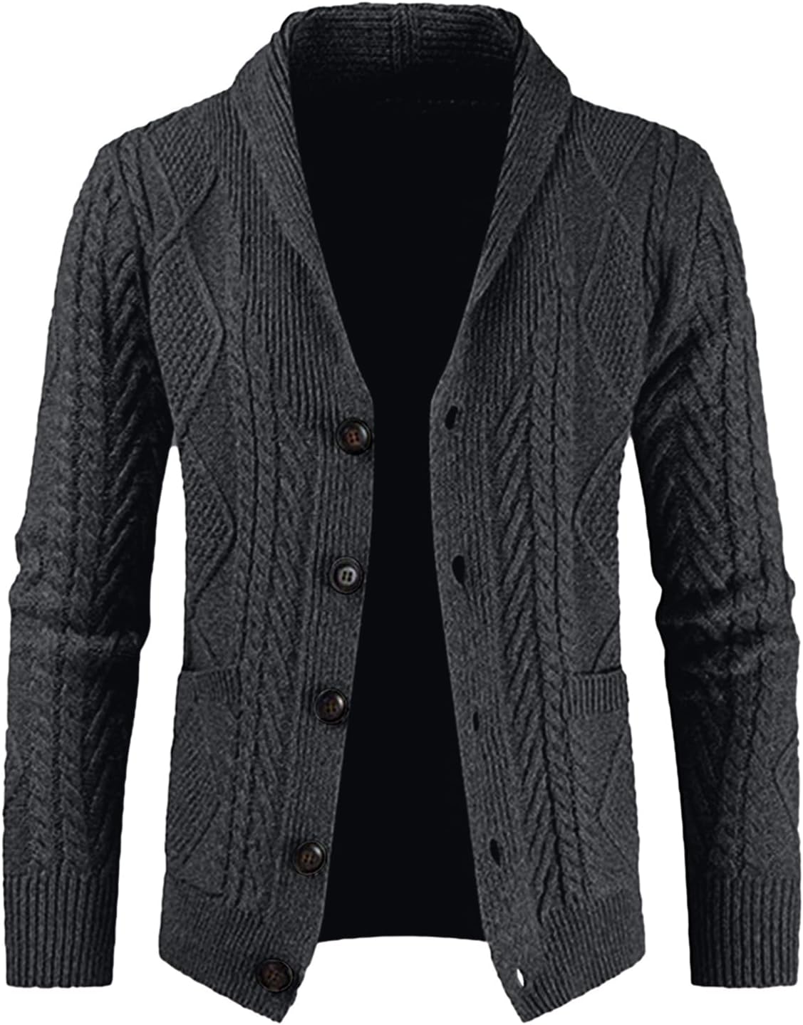 JMIERR Men's Casual Wool Blend Cardigan Sweater for All Seasons