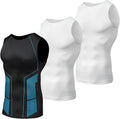 Men Compression Shirt 3 Pack - Tummy Control Slimming Undershirt
