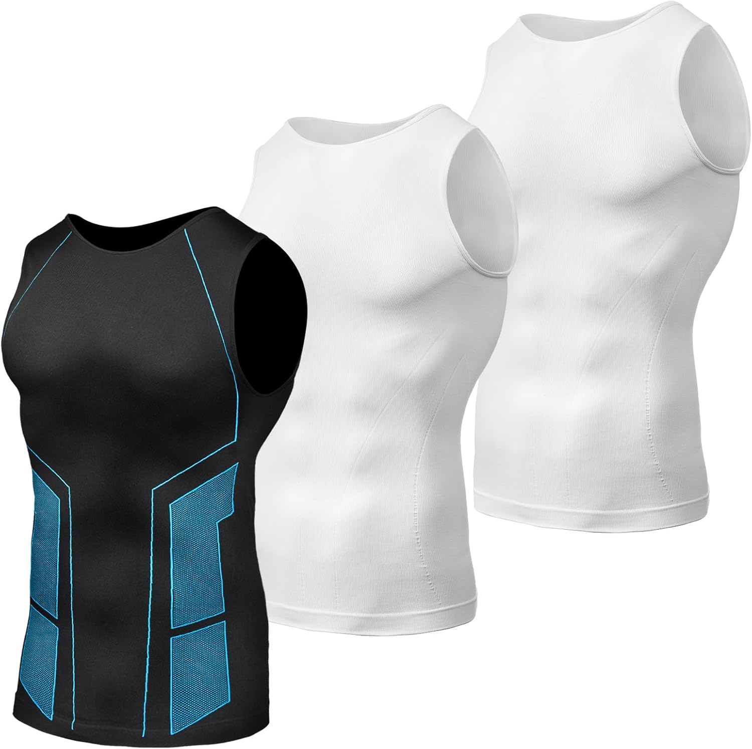 Odoland Compression Shirt for Men - Slimming Body Shaper Tank