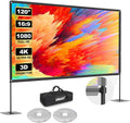 EMART Outdoor Projector Screen 120 Inch for Backyard Movies