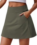 PINSPARK 18ft Golf Skort for Women - High Waisted Athletic Skirt