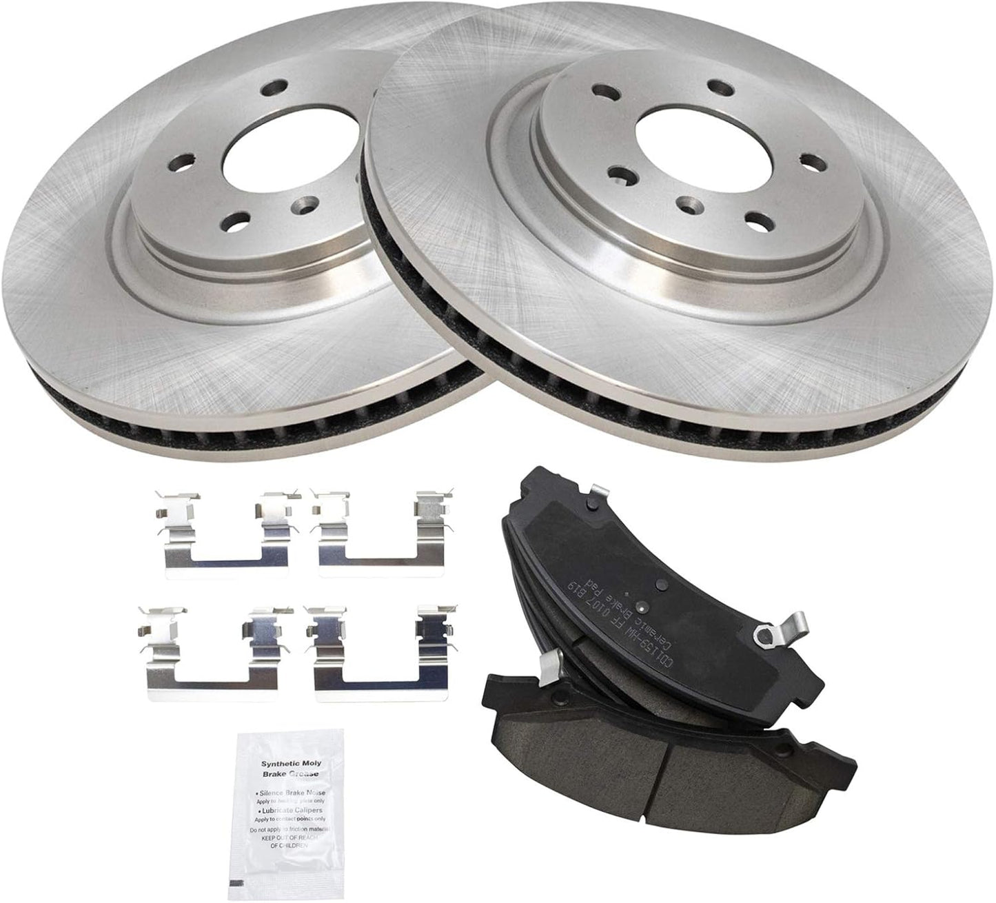 TRQ Front Brake Pad & Rotor Kit for Buick LaCrosse & More