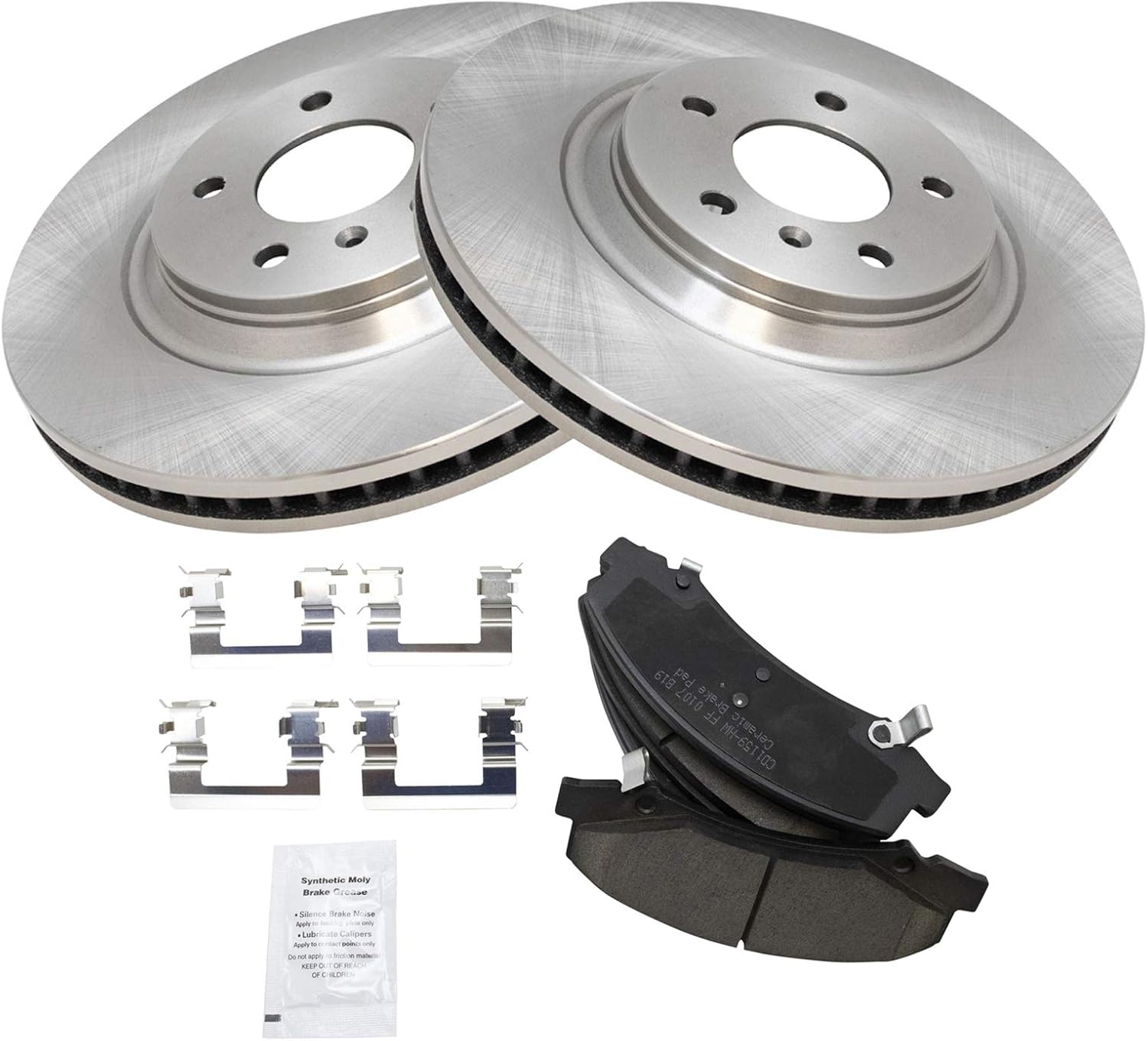 TRQ Front Brake Pad & Rotor Kit for Buick LaCrosse & More