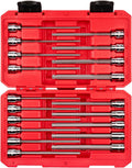 3/8 in Drive Long Ball End Hex Bit Socket Set - Deep Reach, Secure Fit