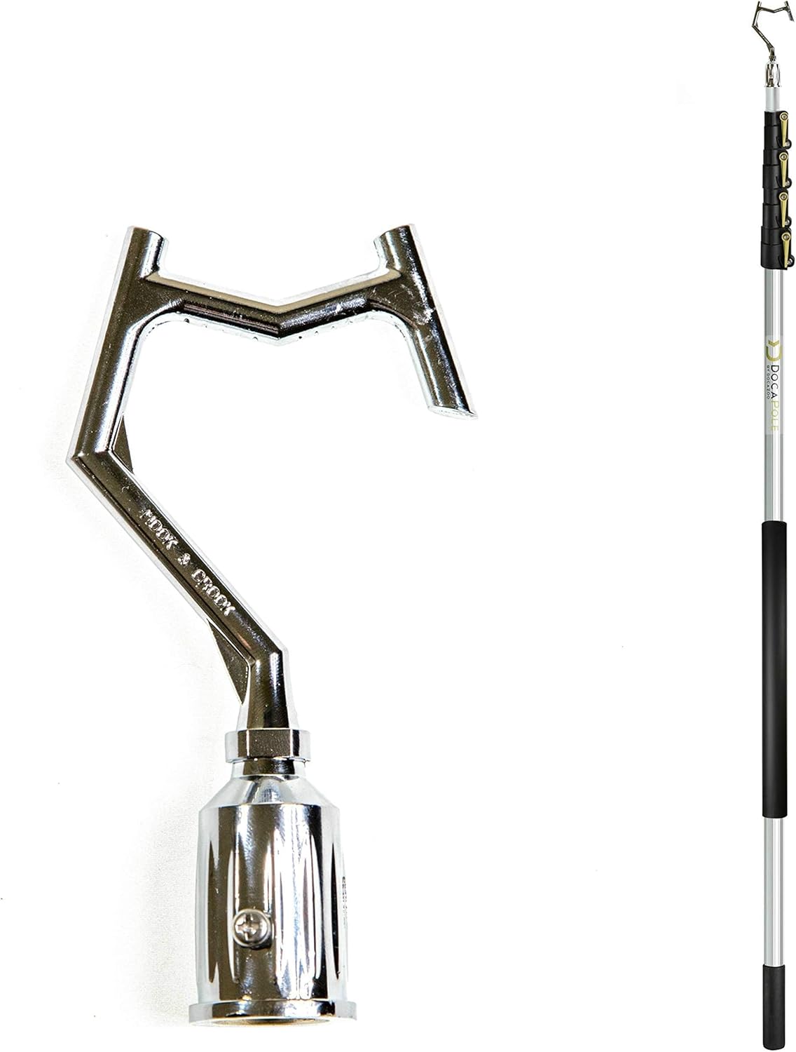 DOCA Boat Hook - 6-24 Ft Reach for Christmas Light Hanging