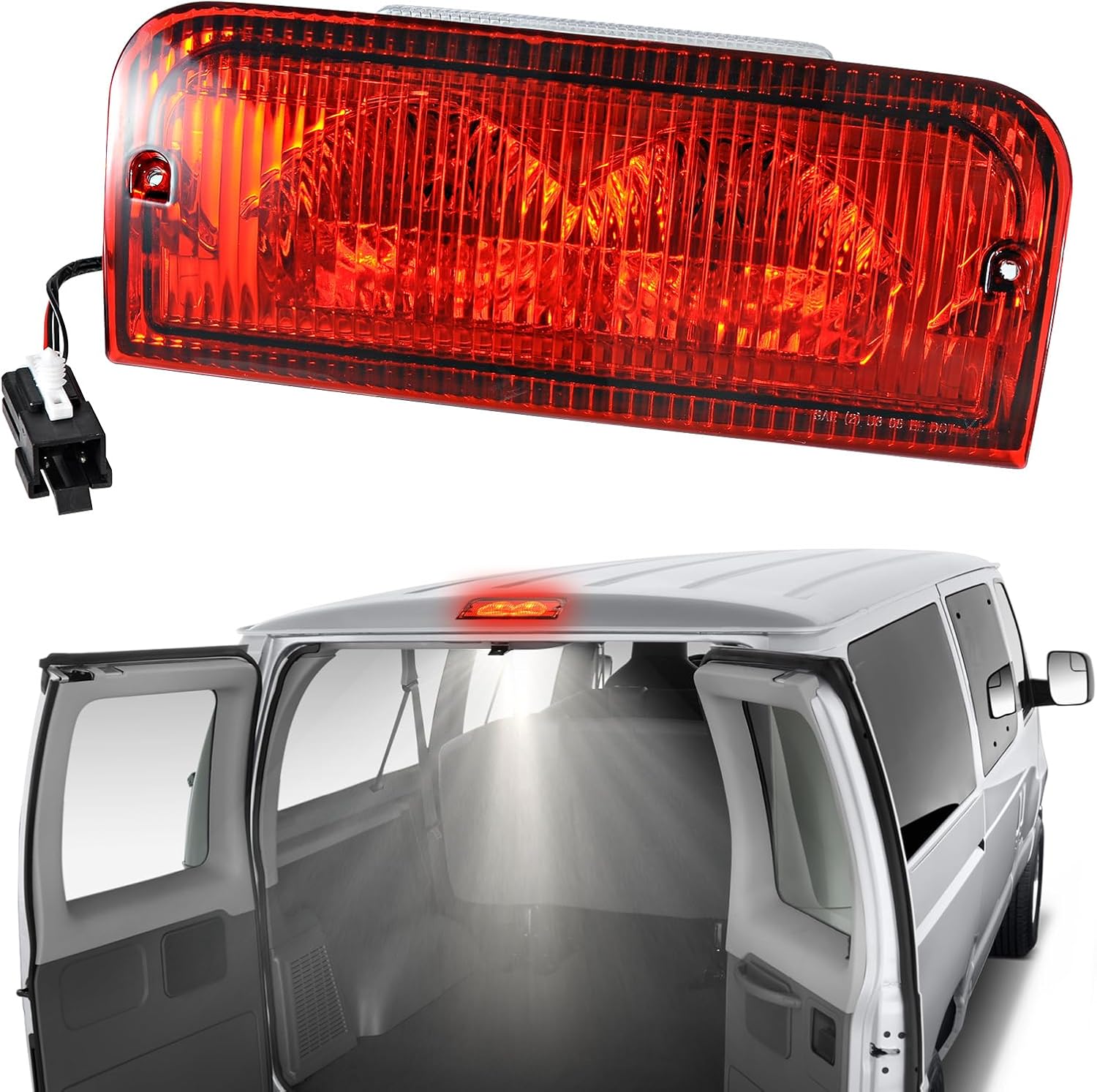 Center High Mount Stop Light for Ford E-Series Vehicles 1992-2022