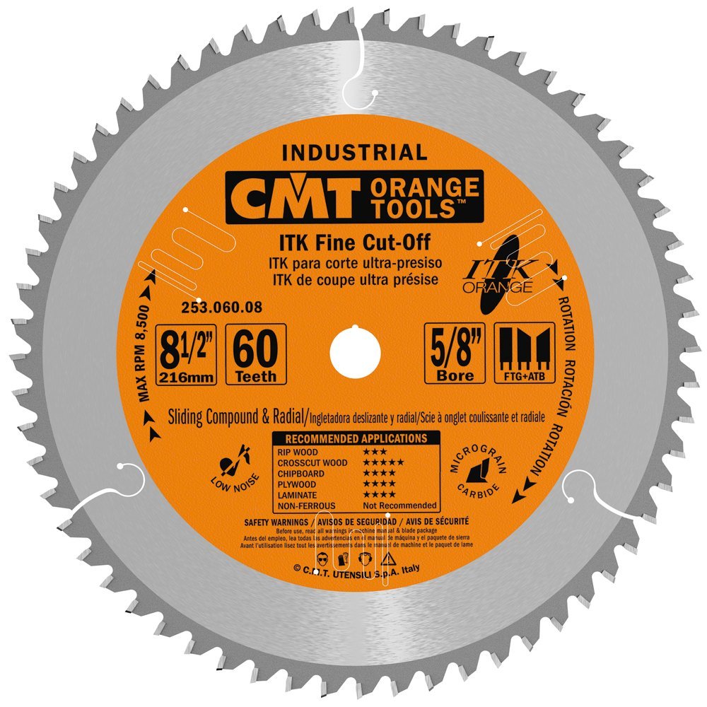 CMT 253.060.08 ITK Sliding Compound Miter Saw Blade for Precision Cuts