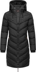 Marikoo Women's Winter Coat Quilted Thigh-Length Jacket - Warm