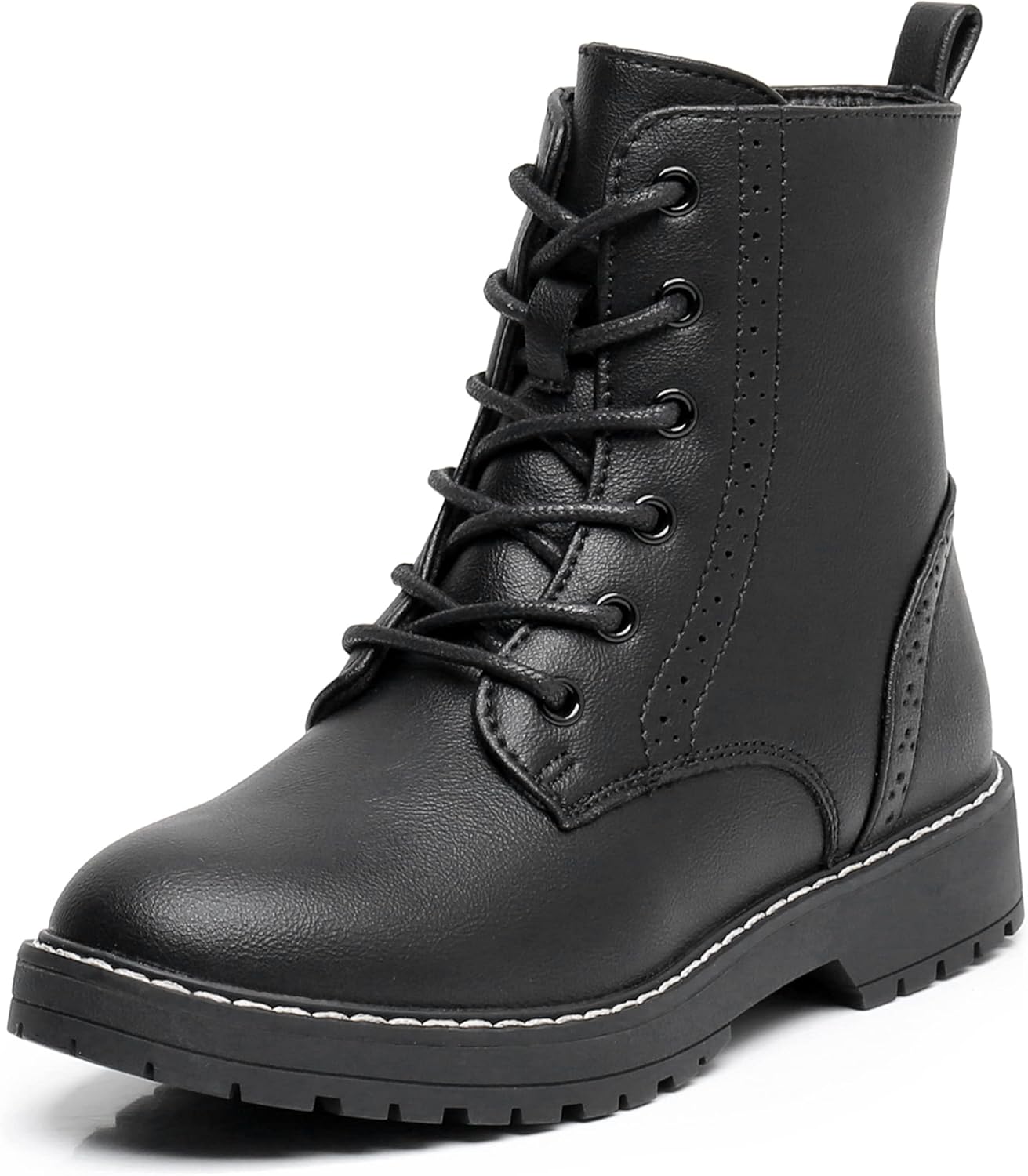 Apakowa Girls Combat Boots with Side Zipper for Kids