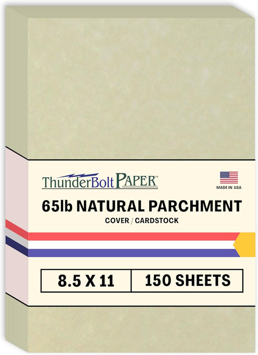 Natural Parchment Cardstock 8.5x11 for Crafts and Printing