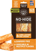 Earth Animal No Hide Chews for Medium Dogs - Long Lasting Chicken