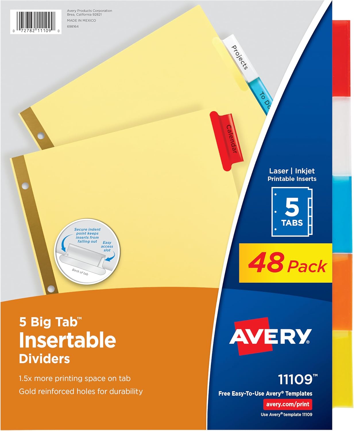 Avery Binder Dividers with Big Tabs for Easy Organization