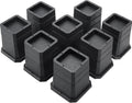 Bed Risers 2,3 or 4 in 8 Pack - Heavy Duty Stackable Lift for Beds