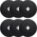 2-Inch Olympic Bumper Plate Set 100-370 lbs - Black Pro Pack