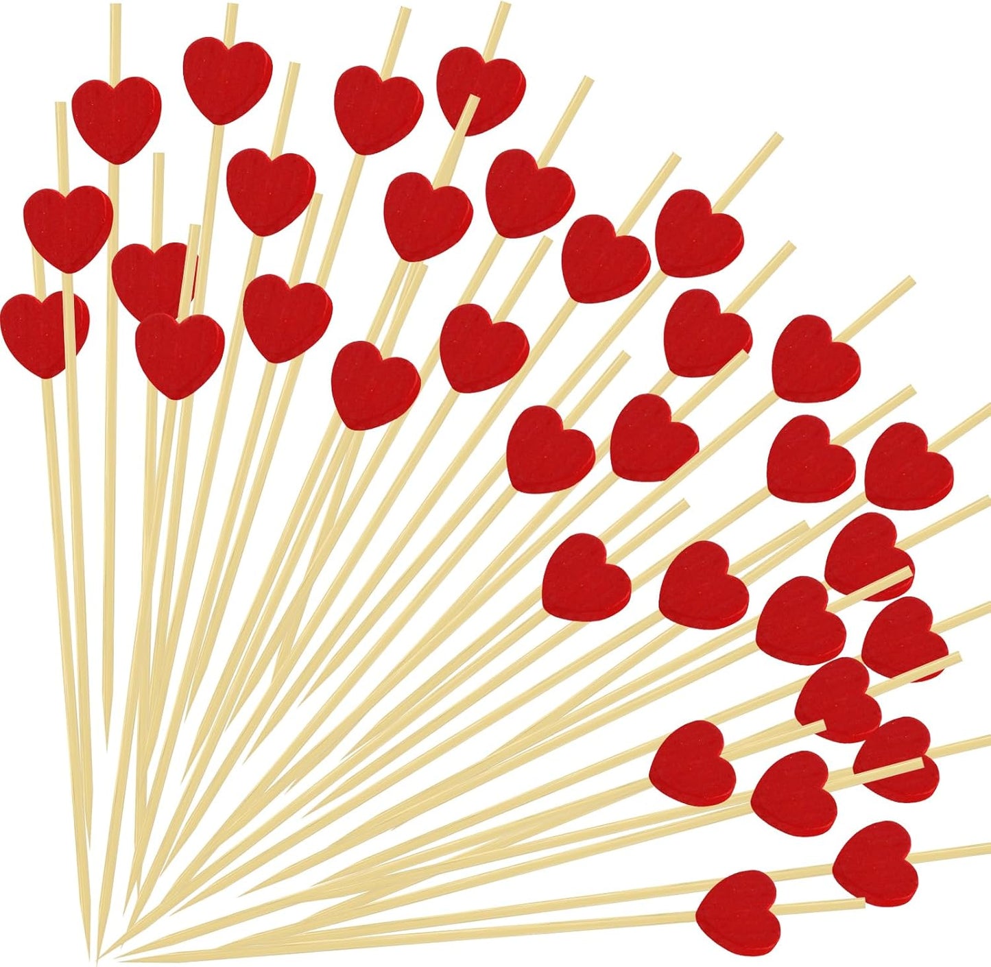 Valentine's Bamboo Picks for Appetizers