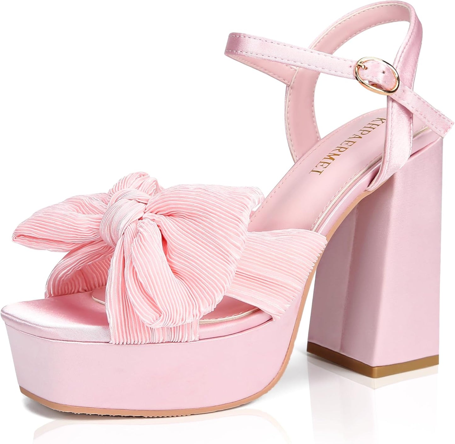 KHPAERMEI Bow Knot Platform Heels for Women - Stylish Comfort