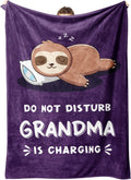 Funny Gifts for Grandma Blanket 60in x 80in - Soft Sloth Throw