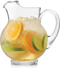 Libbey Acapulco Large Glass Pitcher Set of 2 - Elegant Tall Bubble