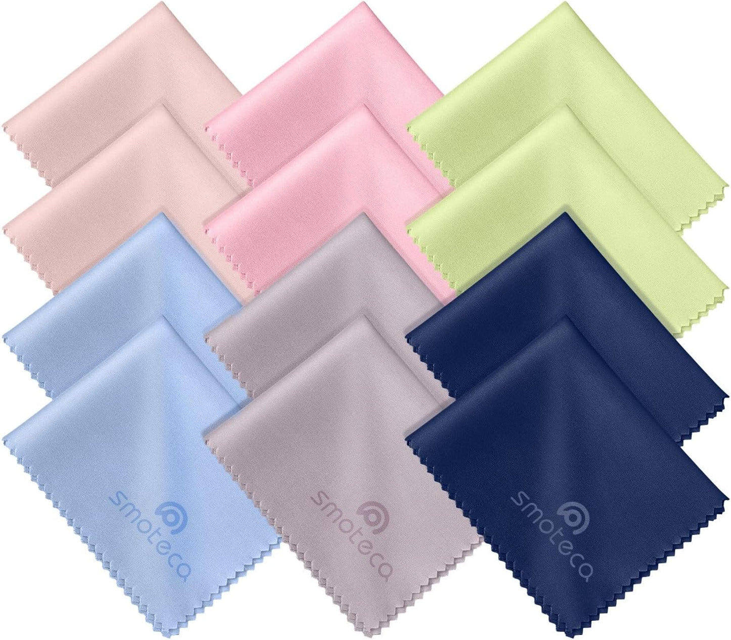 SmoTecQ Microfiber Cleaning Cloths - Safe Lens & Screen Cleans