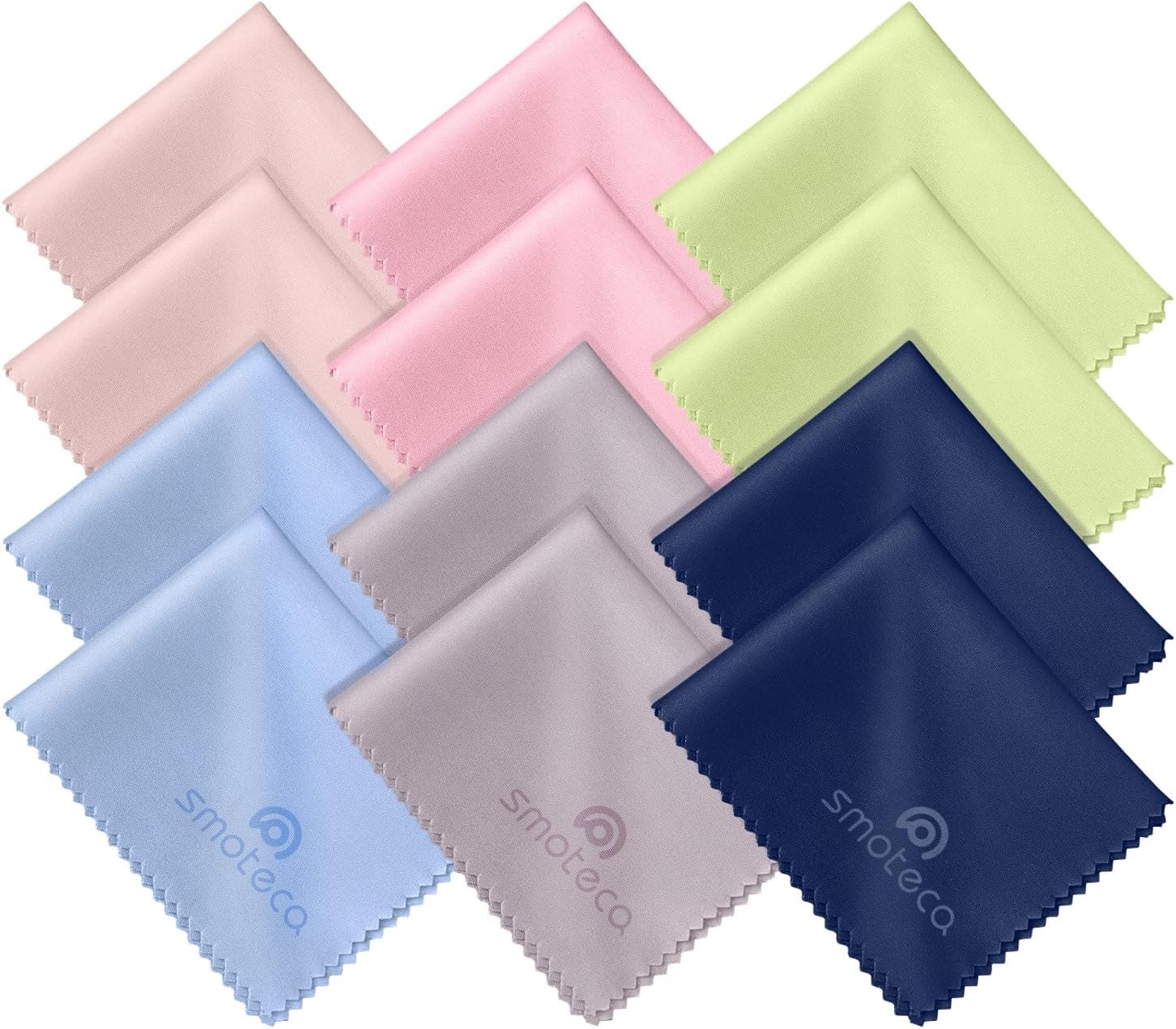 SmoTecQ Microfiber Cleaning Cloths - Safe Lens & Screen Cleans