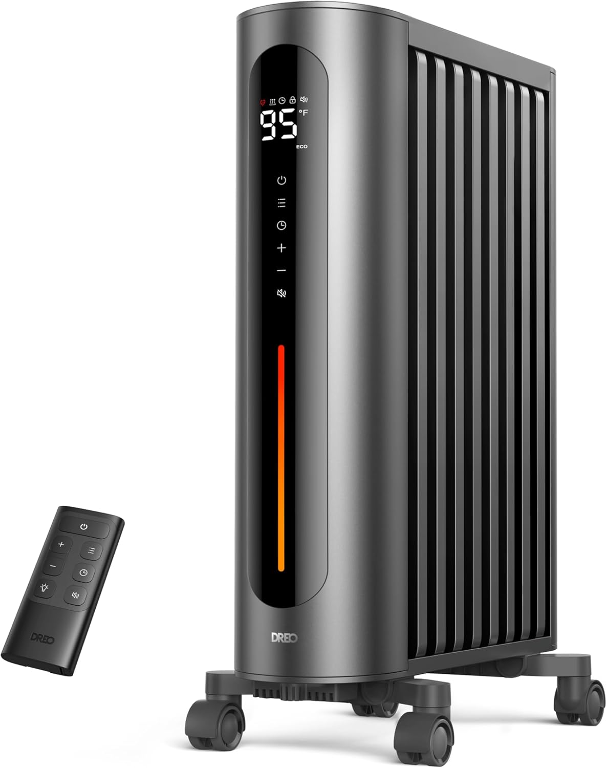 Dreo 1500W Radiant Heater - Remote Control, Digital Thermostat & 10 Safety Protections