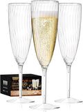 Elegant 36 PCS Plastic Champagne Flutes for Any Celebration
