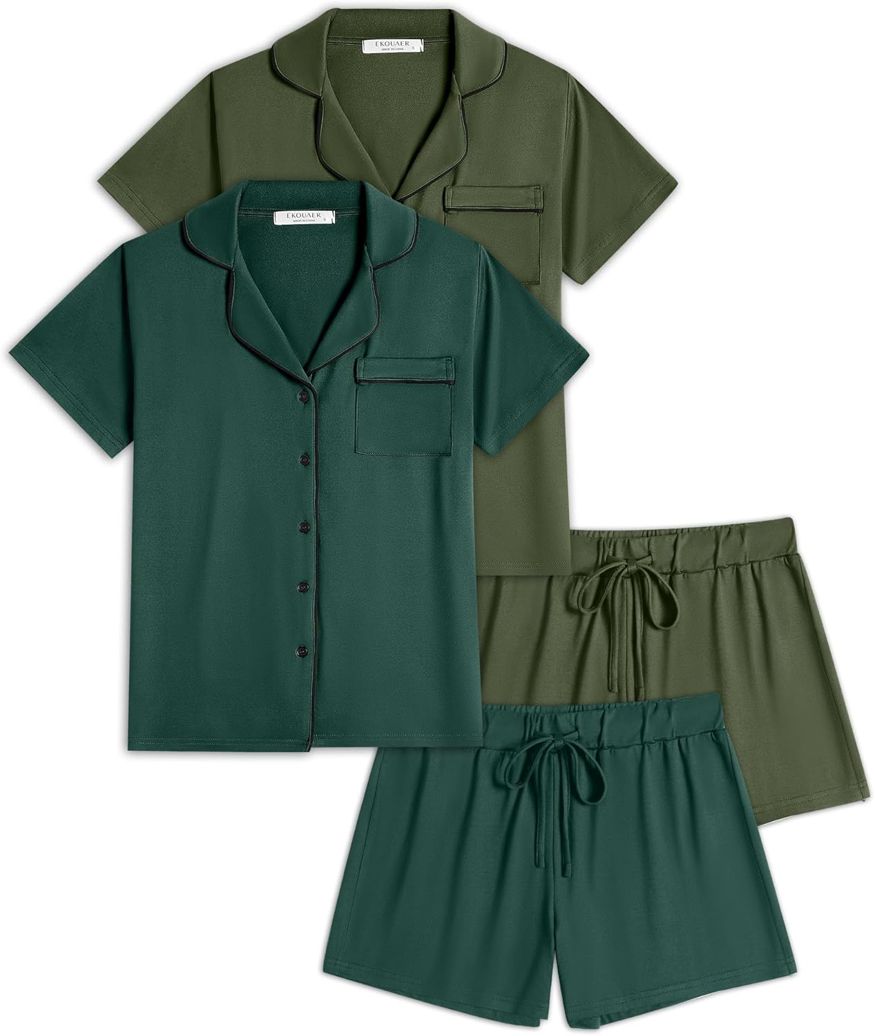Ekouaer 2 Pack Womens Pajamas Set for Ultimate Comfort