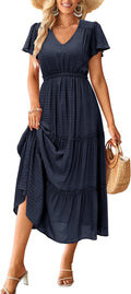 VOTEPRETTY Women's Summer Boho Maxi Dress for Beach Weddings