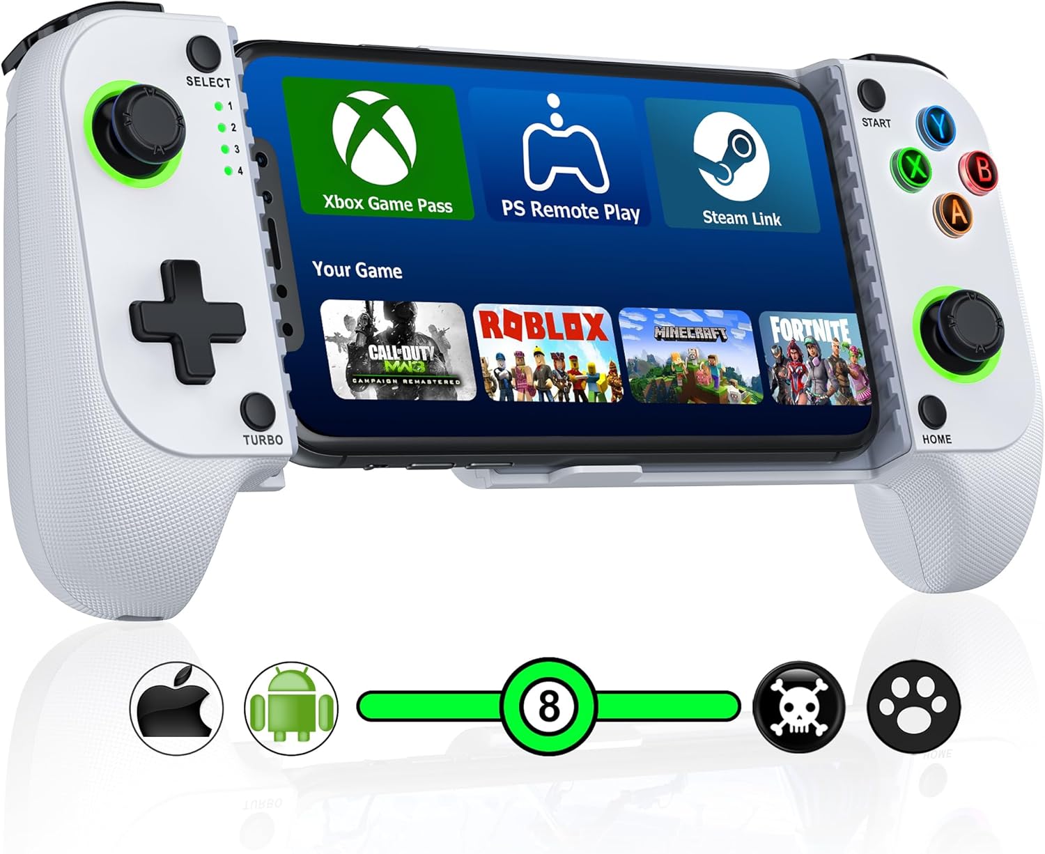 Wireless Mobile Gaming Controller for iPhone and Android Devices