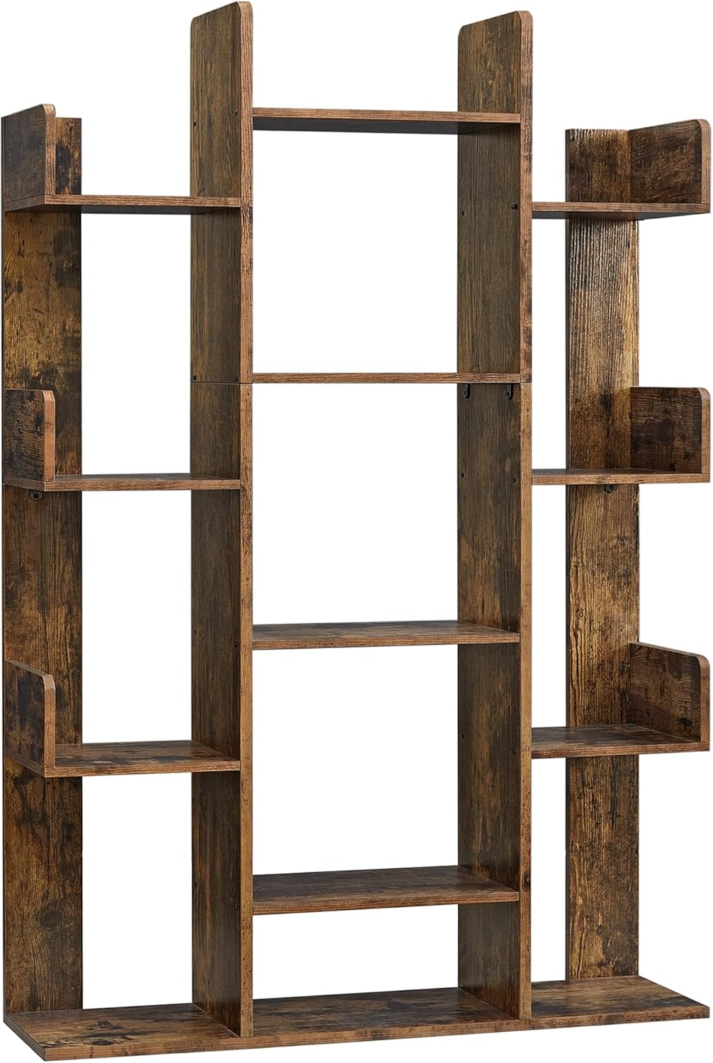 VASAGLE Tree-Shaped Bookshelf with 13 Storage Shelves for Home