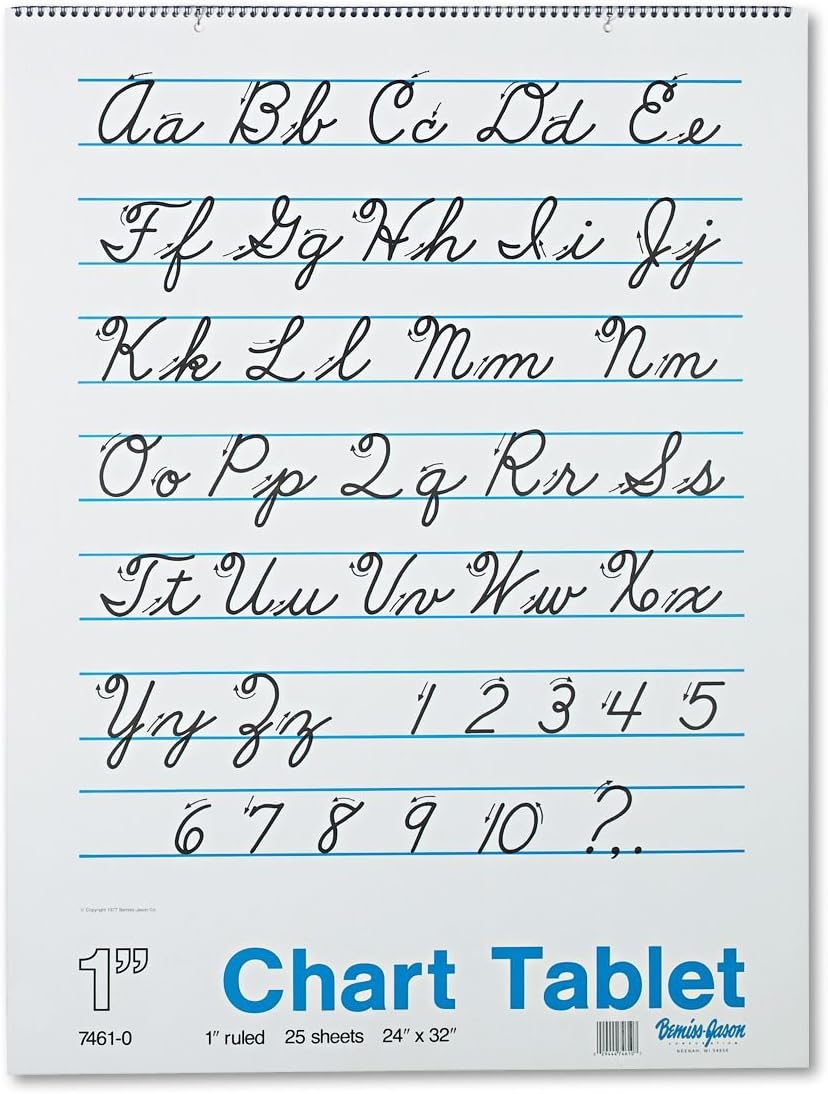 Pacon Chart Tablets Cursive Cover for Effective Learning Tools