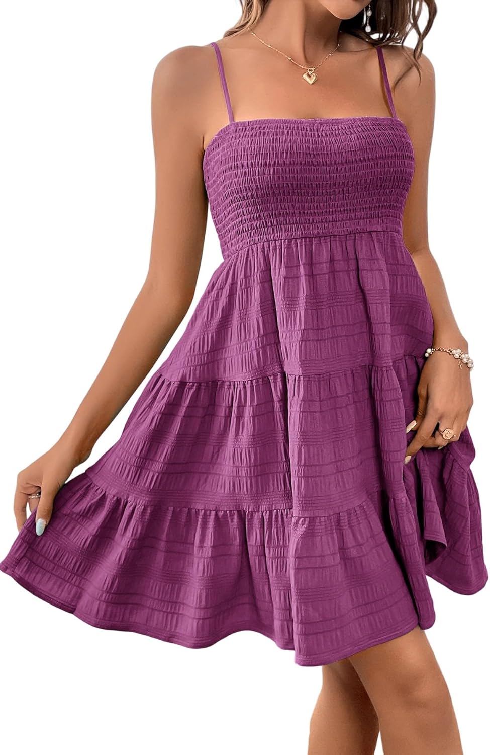 SOLY HUX Women's Sundress Cami Mini Dress for Summer Fun