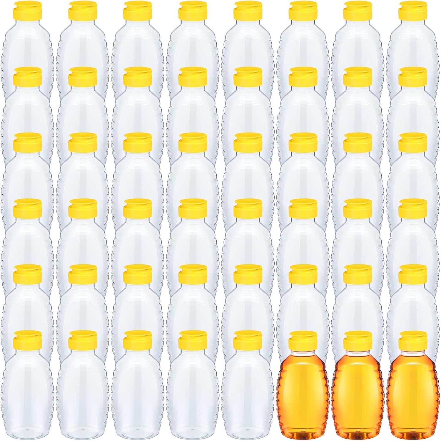 48 Pcs 16 oz Honey Jar with Lids for Easy Dispensing