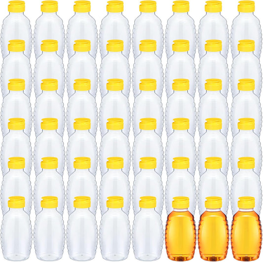48 Pcs 16 oz Honey Jar with Lids for Easy Dispensing