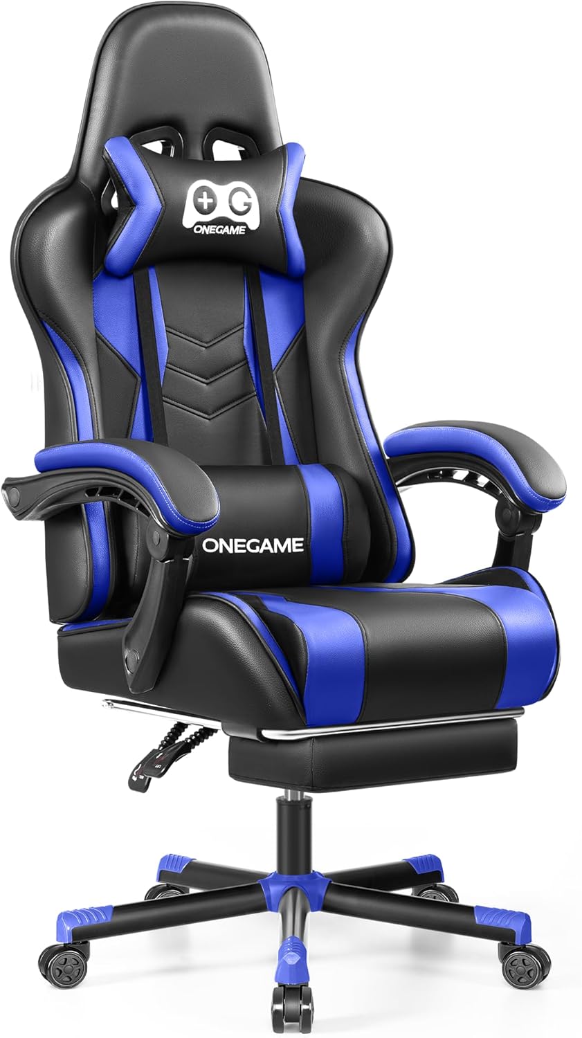 Ergonomic Racing Gaming Chair with Footrest - OneGame