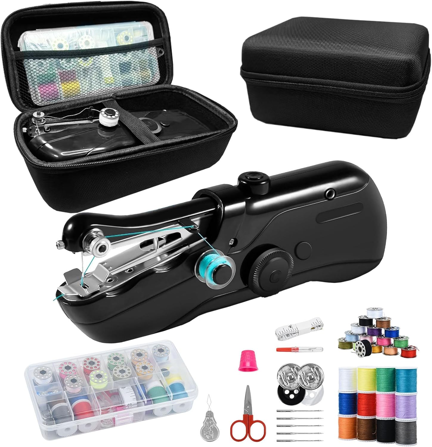Handheld Sewing Machine for Beginners with Storage and Power Modes