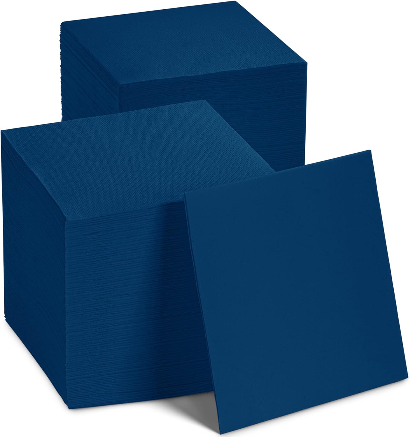 NAPEREE 2-Ply Blue Cocktail Napkins [200 Pack] - Elegant & Absorbent!