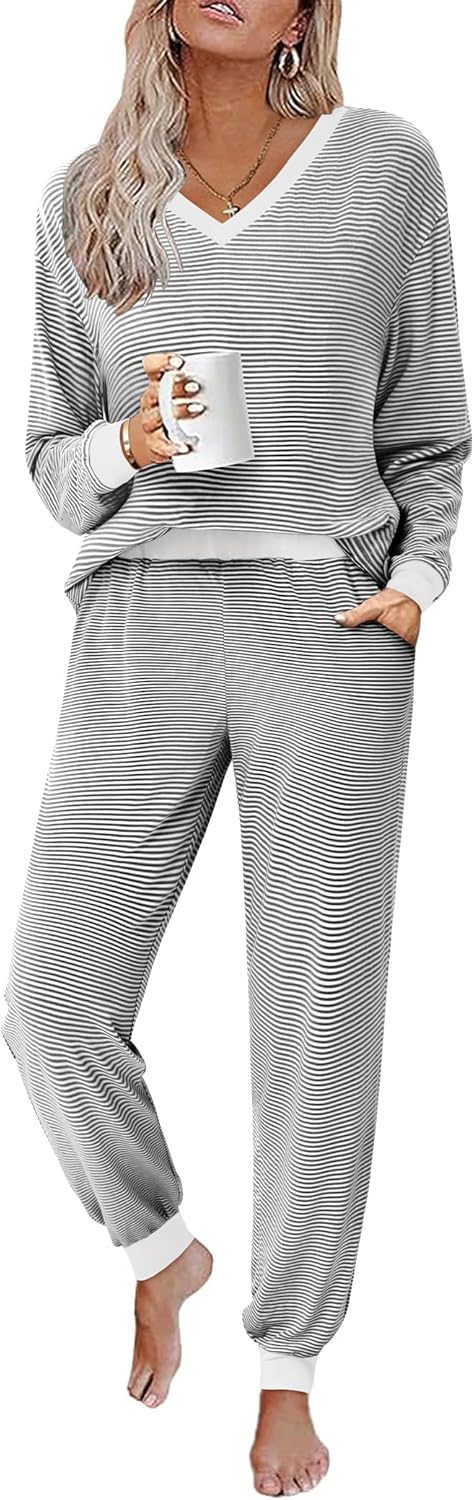 Soft Striped Lounge Sets for Women - Comfy Pajama Outfits